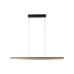 Pendellamper|Pendellamper ^ Lucande LED-hængelampe Lutana, rosaguld/træfarvet, 101 cm