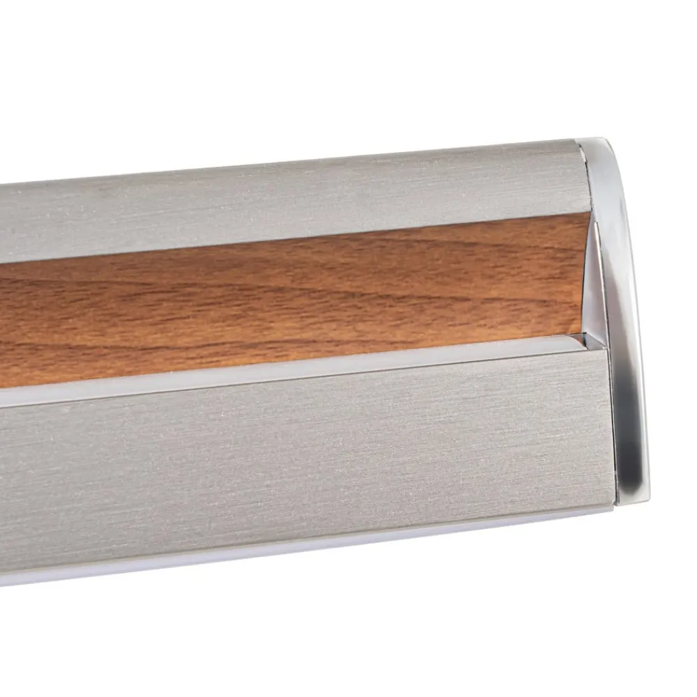 Pendellamper|Pendellamper ^ Lucande LED-hængelampe Lutana, rosaguld/træfarvet, 101 cm