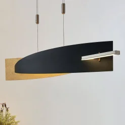 Lucande Pendellamper|Pendellamper > LED-hængelampe Marija, 101 cm, sort, dæmpbar