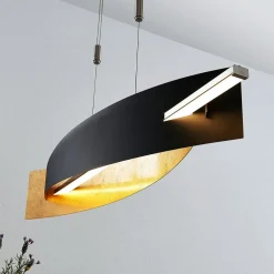 Lucande Pendellamper|Pendellamper > LED-hængelampe Marija, 101 cm, sort, dæmpbar