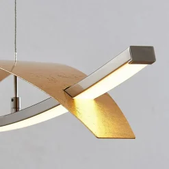 Lucande Pendellamper|Pendellamper > LED-hængelampe Marija, 91 cm, guldfarvet, dæmpbar