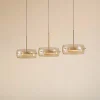 Lucande Pendellamper|Pendellamper > LED-hængelampe Martis, ravfarvet, 3 lyskilder, dæmpbar