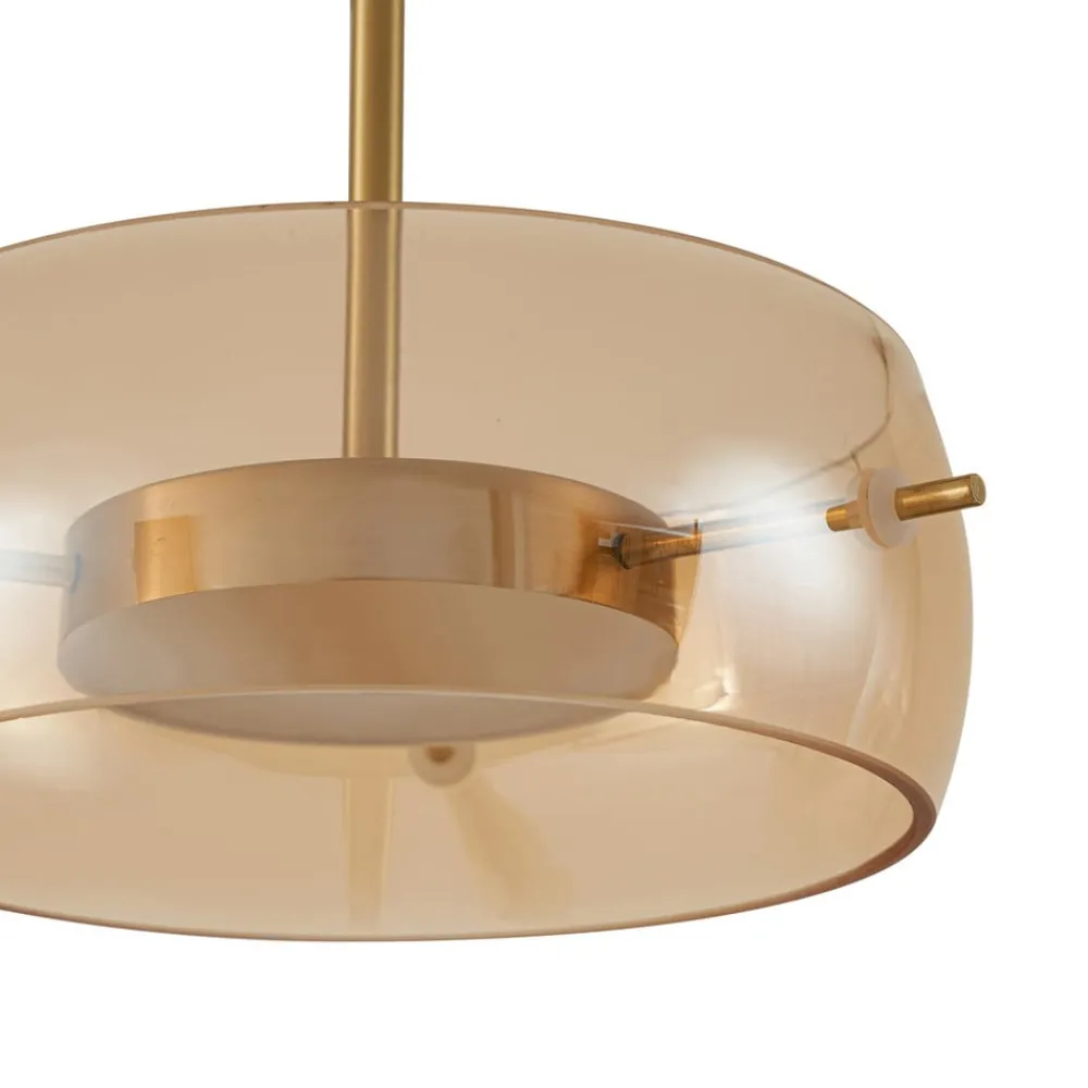 Lucande Pendellamper|Pendellamper > LED-hængelampe Martis, ravfarvet, 3 lyskilder, dæmpbar