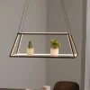 Lucande Pendellamper > LED-hængelampe Mensola, sort, aluminium, 75 cm