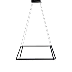Lucande Pendellamper > LED-hængelampe Mensola, sort, aluminium, 75 cm