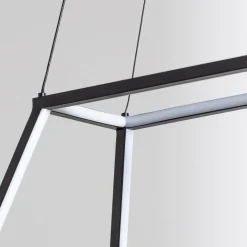 Lucande Pendellamper > LED-hængelampe Mensola, sort, aluminium, 75 cm