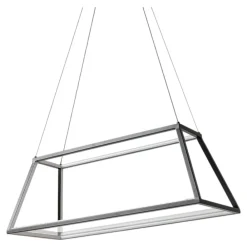 Lucande Pendellamper > LED-hængelampe Mensola, sort, aluminium, 75 cm