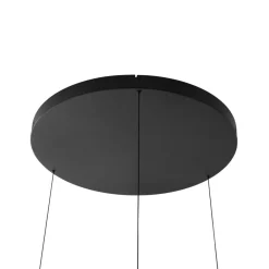 Lucande Pendellamper > LED-hængelampe Philine, Ø 60 cm, sort, jern