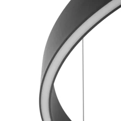 Lucande Pendellamper > LED-hængelampe Philine, Ø 60 cm, sort, jern