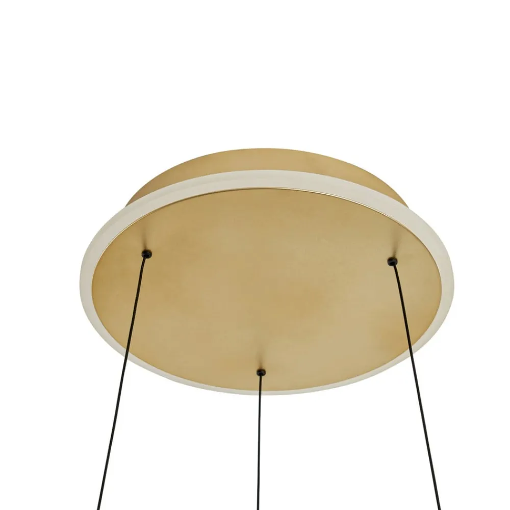 Lucande Pendellamper|Pendellamper > LED-hængelampe Tindra, Ø 40 cm, guld, dæmpbar