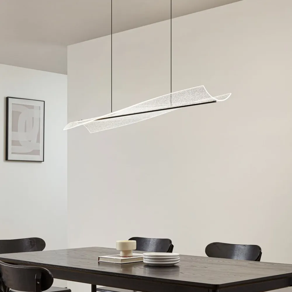 Pendellamper|Pendellamper ^ Lucande LED-hængelampe Vellia, sort, længde 112 cm, CCT