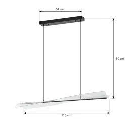 Pendellamper|Pendellamper ^ Lucande LED-hængelampe Vellia, sort, længde 112 cm, CCT