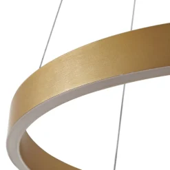 Lucande Pendellamper|Pendellamper > LED-hængelampe Yonam, Ø 60 cm, 2 lyskilder, guld, CCT