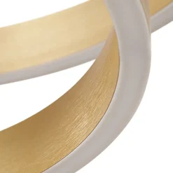 Lucande Pendellamper|Pendellamper > LED-hængelampe Yonam, Ø 60 cm, 2 lyskilder, guld, CCT