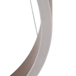 Lucande Pendellamper > LED-hængelampe Yonam, Ø 60 cm, 2 lyskilder, brun, CCT