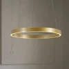 Lucande Pendellamper|Pendellamper > LED-hængelampe Yonam, Ø 60 cm, 1 lyskilde, guld, CCT