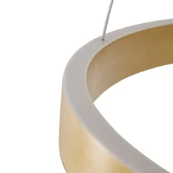 Lucande Pendellamper|Pendellamper > LED-hængelampe Yonam, Ø 60 cm, 1 lyskilde, guld, CCT