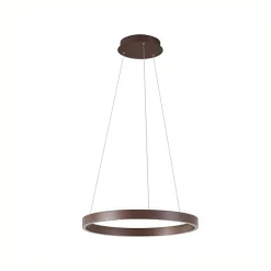Pendellamper|Pendellamper ^ Lucande LED-hængelampe Yonam, Ø 60 cm, 1 lyskilde, brun, CCT
