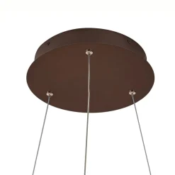 Pendellamper|Pendellamper ^ Lucande LED-hængelampe Yonam, Ø 60 cm, 1 lyskilde, brun, CCT