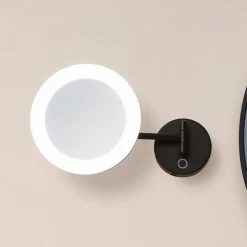 Lucande Møbel Og Interiør > LED kosmetikspejl Fyria, sort, stål, CCT