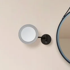 Lucande Møbel Og Interiør > LED kosmetikspejl Fyria, sort, stål, CCT