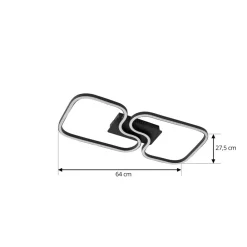 Lucande Loftlamper > LED-loftlampe Amiya, 47,6 cm, sort, aluminium
