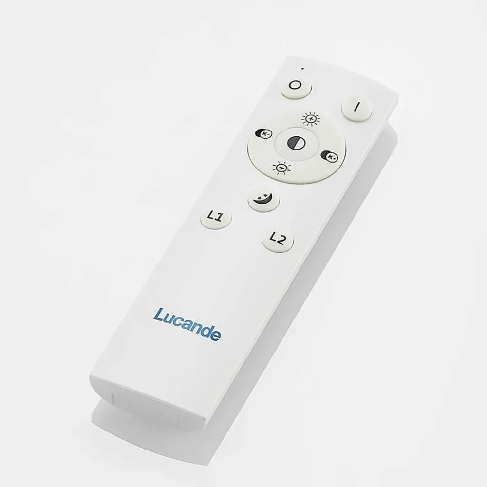 Lucande Arbejdsrum/Kontor|Loftlamper > LED-loftlampe Chariska, 95 cm, sort, træ, CCT