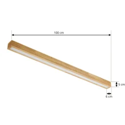 Lucande Gang|Loftlamper > LED-loftlampe Emara, lys træ, eg, dæmpbar