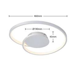 Gang|Loftlamper ^ Lucande LED-loftlampe Enesa, Ø 46 cm, 2.700 K, dæmpbar