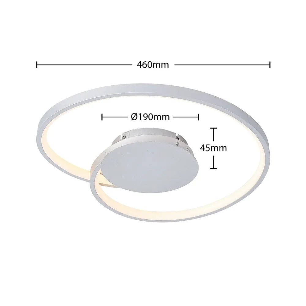 Gang|Loftlamper ^ Lucande LED-loftlampe Enesa, Ø 46 cm, 2.700 K, dæmpbar