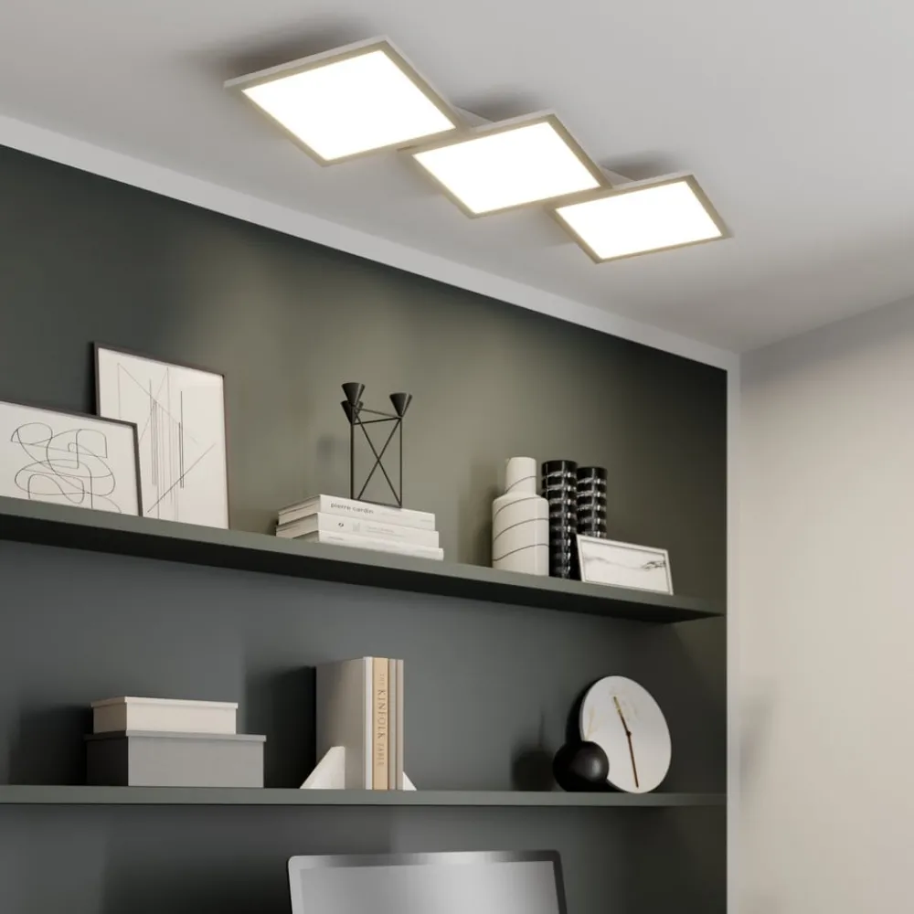 Lucande Loftlamper|Loftlamper > LED-loftlampe Ilira, 3 lyskilder, sølv, CCT, dæmpbar