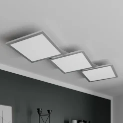 Lucande Loftlamper|Loftlamper > LED-loftlampe Ilira, 3 lyskilder, sølv, CCT, dæmpbar