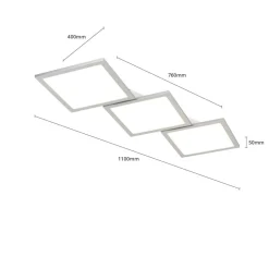 Lucande Loftlamper|Loftlamper > LED-loftlampe Ilira, 3 lyskilder, sølv, CCT, dæmpbar