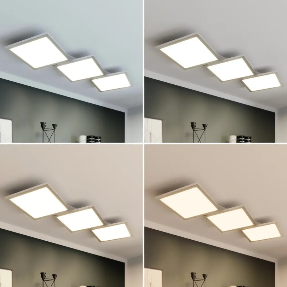 Lucande Loftlamper|Loftlamper > LED-loftlampe Ilira, 3 lyskilder, sølv, CCT, dæmpbar