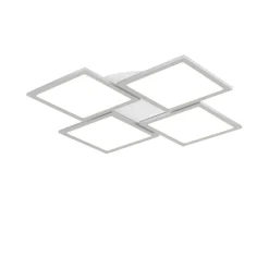 Lucande Arbejdsrum/Kontor|Loftlamper > LED-loftlampe Ilira, 4 lyskilder, sølv, CCT, dæmpbar