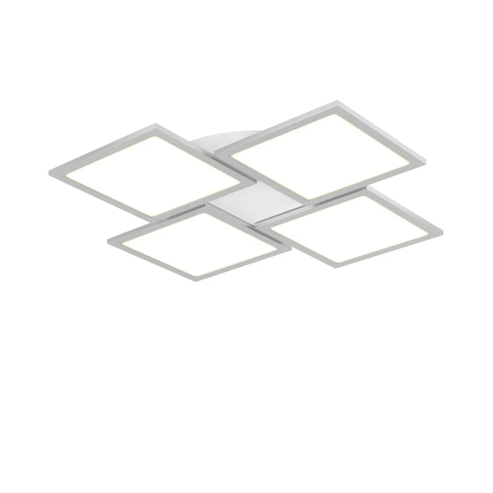 Lucande Arbejdsrum/Kontor|Loftlamper > LED-loftlampe Ilira, 4 lyskilder, sølv, CCT, dæmpbar