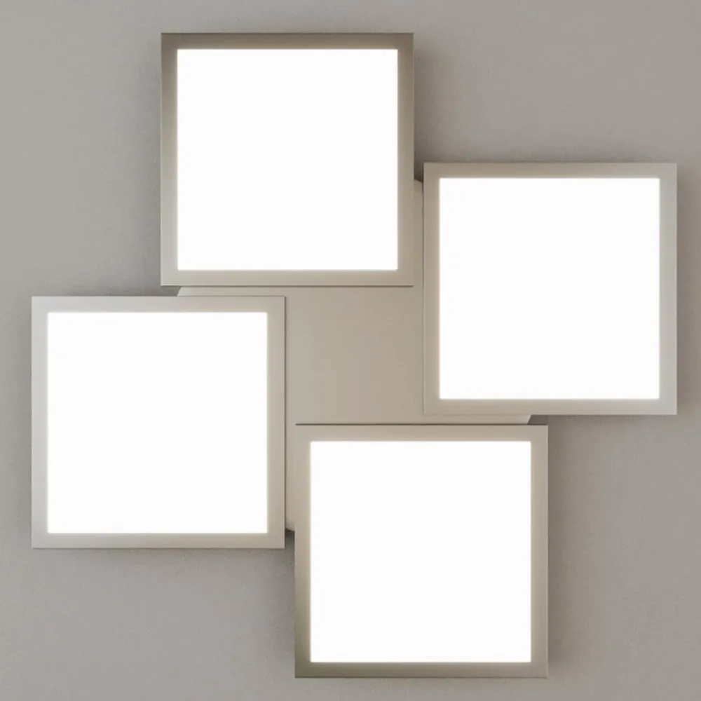 Lucande Arbejdsrum/Kontor|Loftlamper > LED-loftlampe Ilira, 4 lyskilder, sølv, CCT, dæmpbar