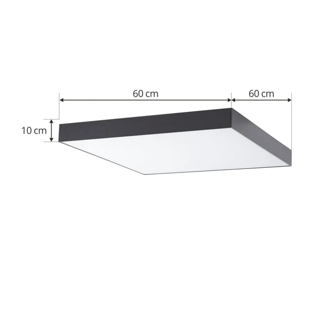 Lucande Loftlamper|Loftlamper > LED loftlampe Leicy, sort, 60 cm, RGBIC, CCT