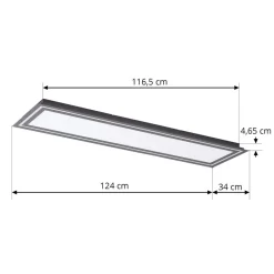 Lucande Loftlamper > LED loftlampe Leicy, sort, 124 cm, RGB, CCT