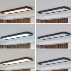 Lucande Loftlamper > LED loftlampe Leicy, sort, 124 cm, RGB, CCT