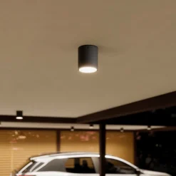 Lucande Terrassebelysning|Udendørs Loftlamper > LED-loftlampe Meret, rund, antracit, metal