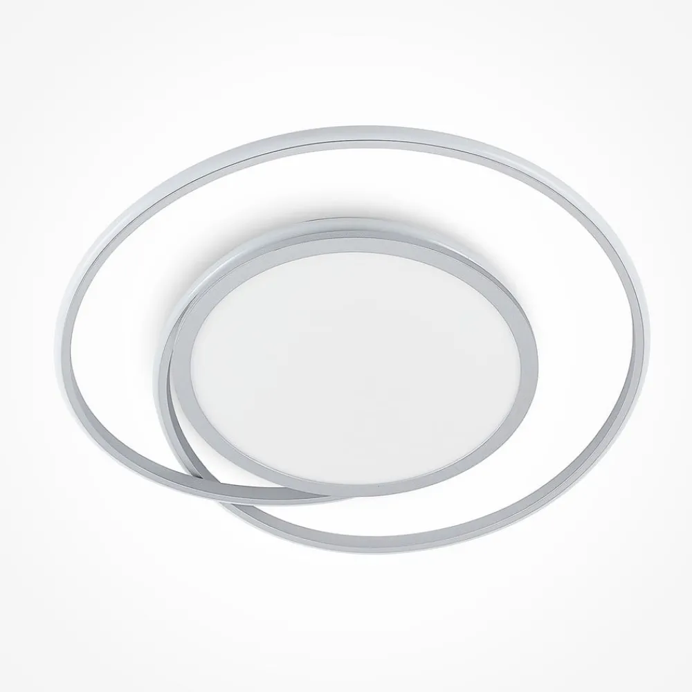 Lucande Loftlamper|Loftlamper > LED-loftlampe Noud, 65 cm, sølv, metal, CCT