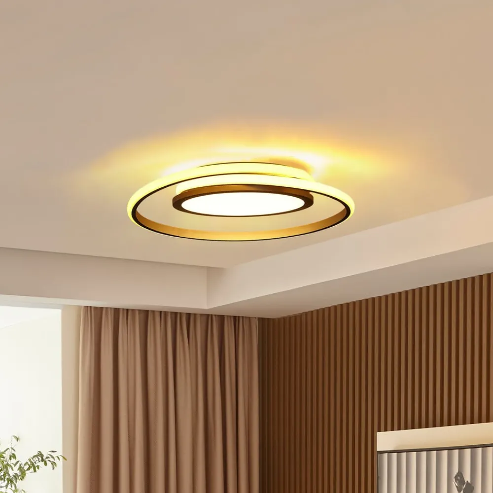 Lucande Gang|Loftlamper > LED-loftlampe Noud, 49 cm, sølv, aluminium, dæmpbar