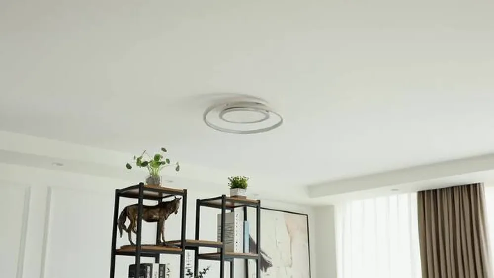 Lucande Gang|Loftlamper > LED-loftlampe Noud, 49 cm, sølv, aluminium, dæmpbar