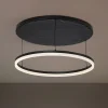 Loftlamper|Loftlamper ^ Lucande LED-loftlampe Orven, sort/marmor, Ø 50 cm, dæmpbar.
