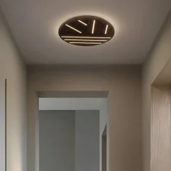 Lucande Loftlamper|Loftlamper > LED-loftlampe Orven, træ, Ø 50 cm, dæmpbar