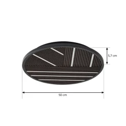 Lucande Loftlamper|Loftlamper > LED-loftlampe Orven, træ, Ø 50 cm, dæmpbar