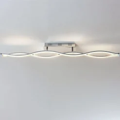 Lucande Loftlamper|Loftlamper > LED-loftlampe Roan, 115 cm, krom, stål