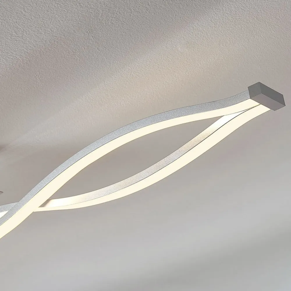 Lucande Loftlamper|Loftlamper > LED-loftlampe Roan, 115 cm, krom, stål