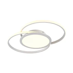 Loftlamper|Loftlamper ^ Lucande LED-loftlampe Senne, 63 cm, sølv, aluminium